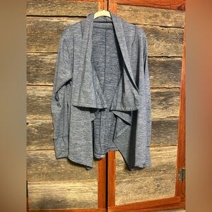 Blue/Gray Open Front Yoga Cardigan Sz M Dri-Fit